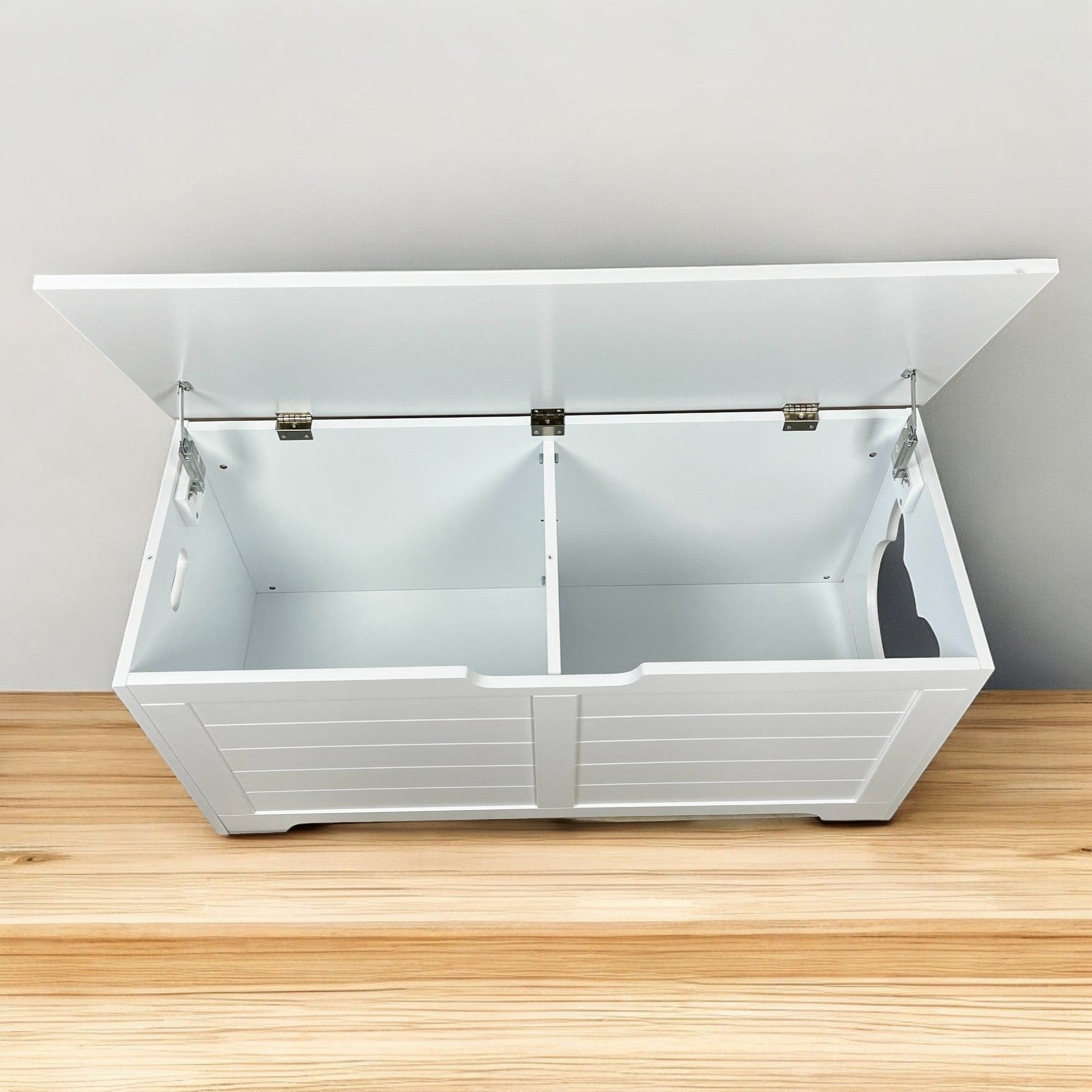 KFX-0020157 Multi-Purpose Top Open Cat Litter Box with Fence Cover - 39.4 Inch Classic Design