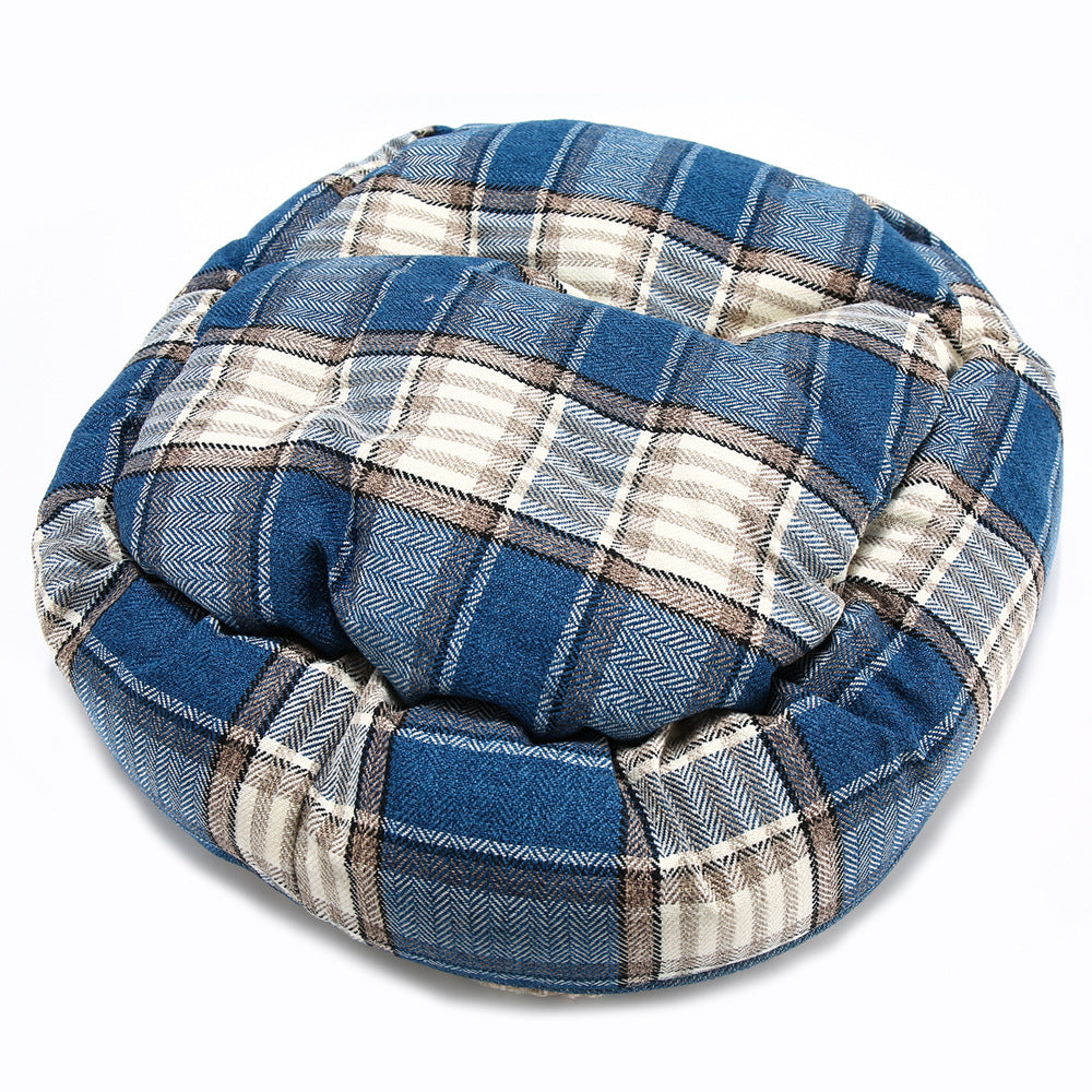 KFX-0020541 Cozy Cotton and Linen Dog and Cat Bed for Small to Large Pets, Breathable and Washable