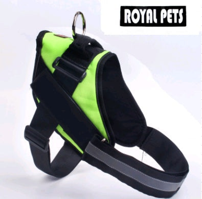 KFX-0021565 Adjustable Leather Dog Chest Harness and Leash Set for Large Breeds