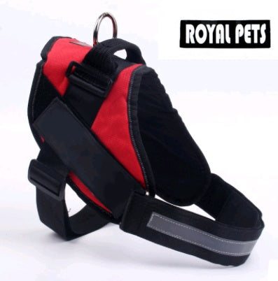 KFX-0021565 Adjustable Leather Dog Chest Harness and Leash Set for Large Breeds
