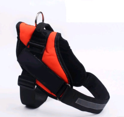 KFX-0021565 Adjustable Leather Dog Chest Harness and Leash Set for Large Breeds