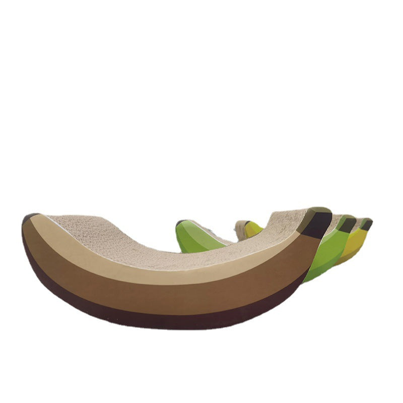 KFX-0022461 Cat Scratching Board in Cute Banana Shape - Corrugated Paper Claw Grinder for Cats and Small Animals