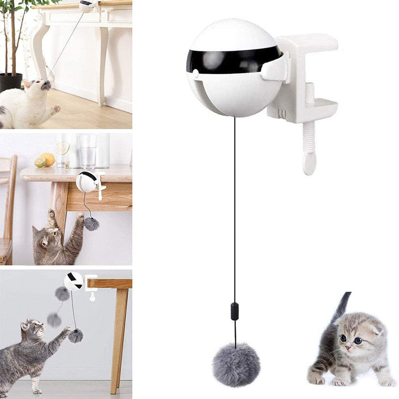 KFX-0023101 Automatic Electric Cat Ball Toy with Interactive Lifting Function and Replaceable Toys