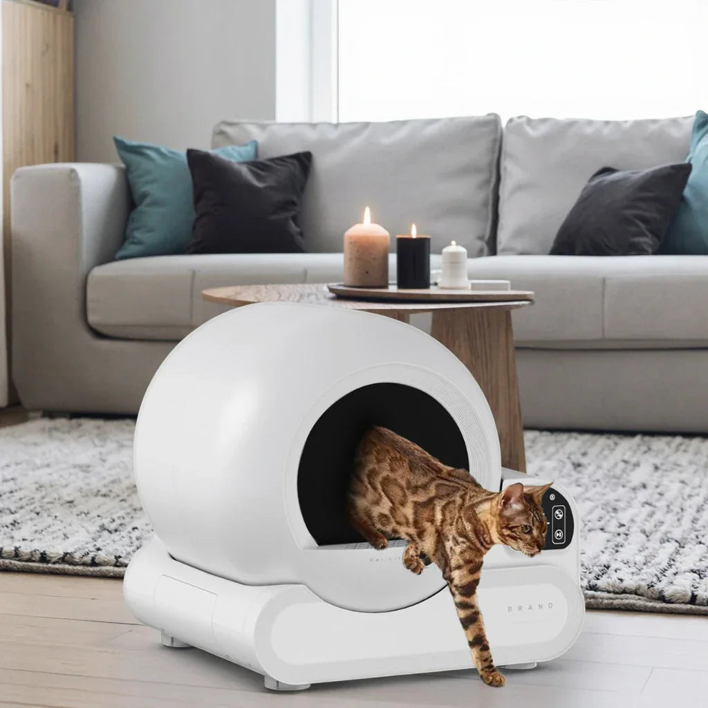 KFX-002387 Automatic Self-Cleaning Cat Litter Box with Wi-Fi Control and Odor Management, 70L Capacity