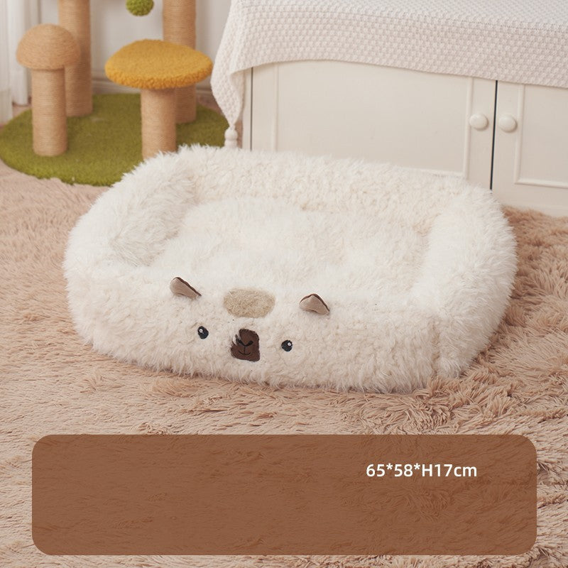 KFX-0024125 Alpaca Yurt Cat and Dog Kennel with Soft Cushion and Warm Materials