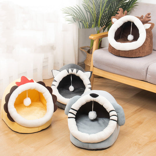 KFX-0026301 Cozy Closed Cushion Nest for Small Dogs in Various Colors