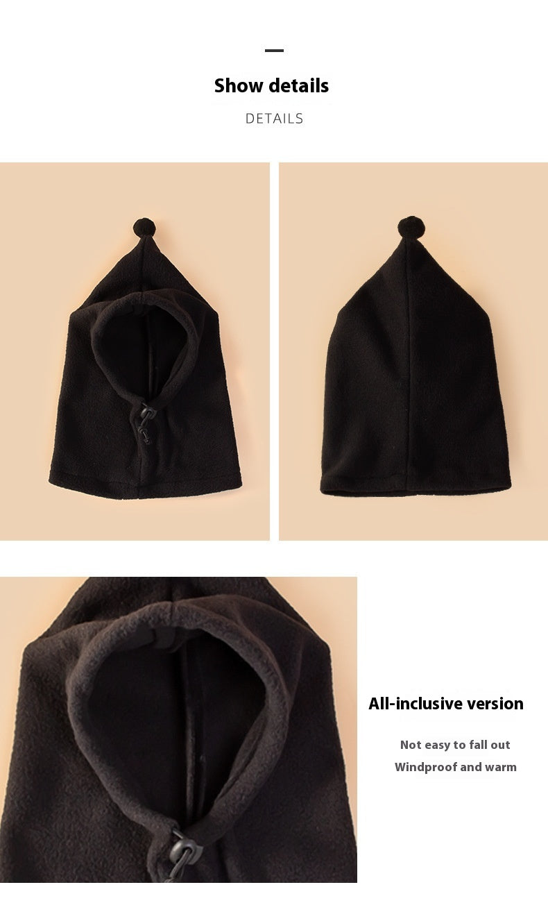 KFX-0027069 Monochrome Polar Fleece Funny Hat for Halloween and Christmas