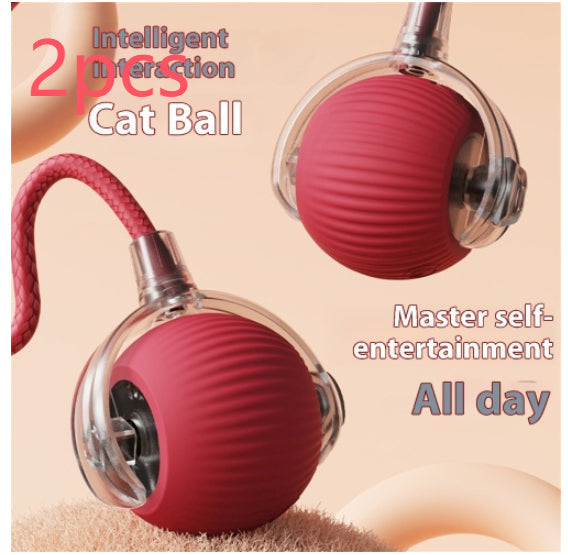 KFX-0029629 Automatic Cat Toy Ball with Bird Sound - Interactive Self-Entertainment Rolling Ball for Cats