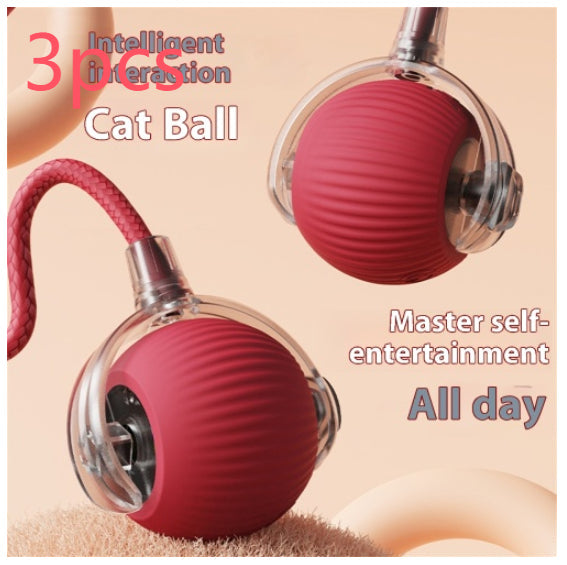 KFX-0029629 Automatic Cat Toy Ball with Bird Sound - Interactive Self-Entertainment Rolling Ball for Cats