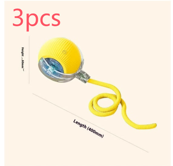 KFX-0029629 Automatic Cat Toy Ball with Bird Sound - Interactive Self-Entertainment Rolling Ball for Cats