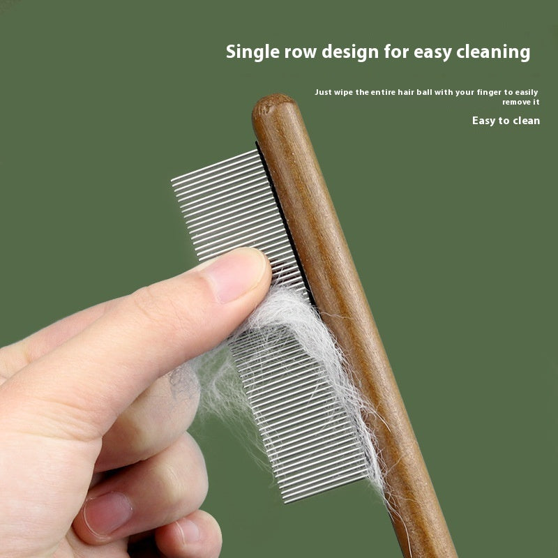 KFX-0029885 Dense Tooth and Sparse Tooth Stainless Steel Flea Comb for Dogs