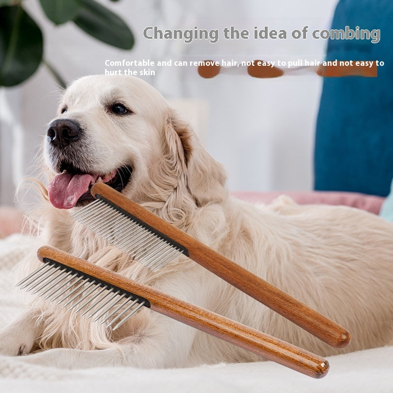 KFX-0029885 Dense Tooth and Sparse Tooth Stainless Steel Flea Comb for Dogs