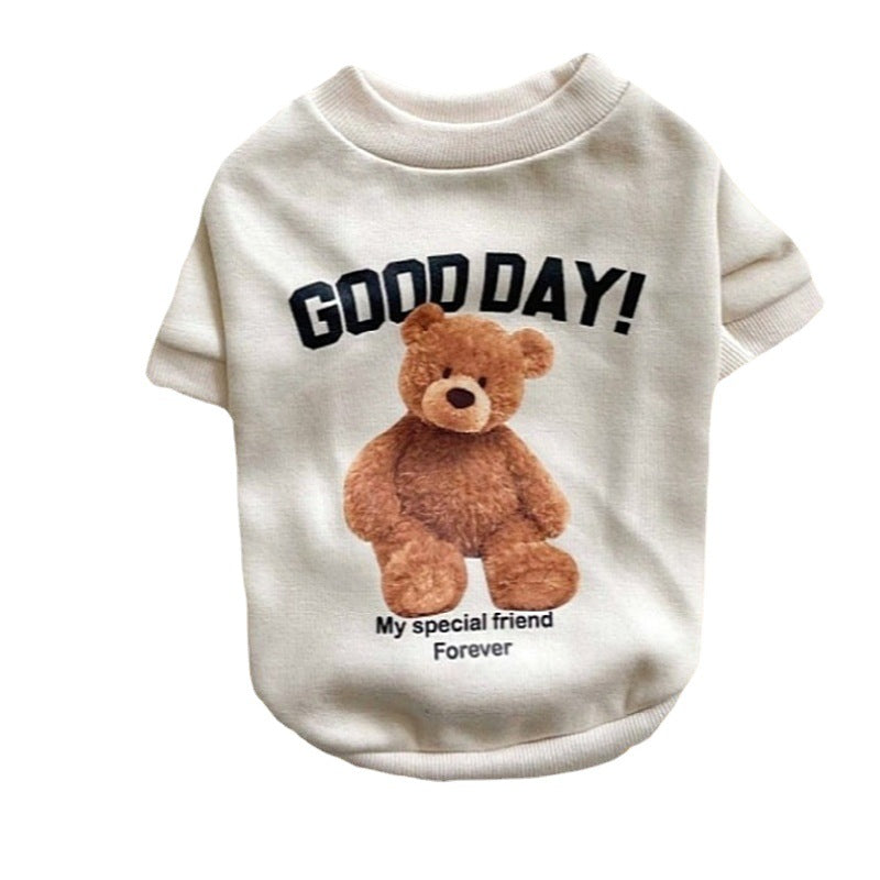 KFX-0032189 Soft Cotton Winter Teddy Bear Pet Pajamas for Cats and Dogs - Dark Blue, Beige, Khaki, Pink