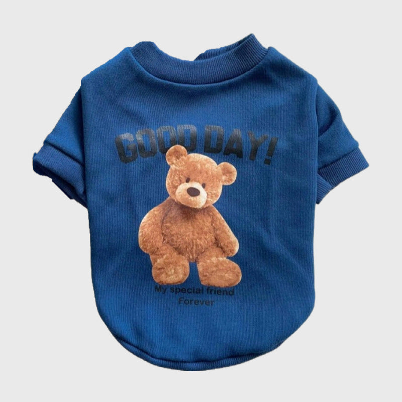 KFX-0032189 Soft Cotton Winter Teddy Bear Pet Pajamas for Cats and Dogs - Dark Blue, Beige, Khaki, Pink