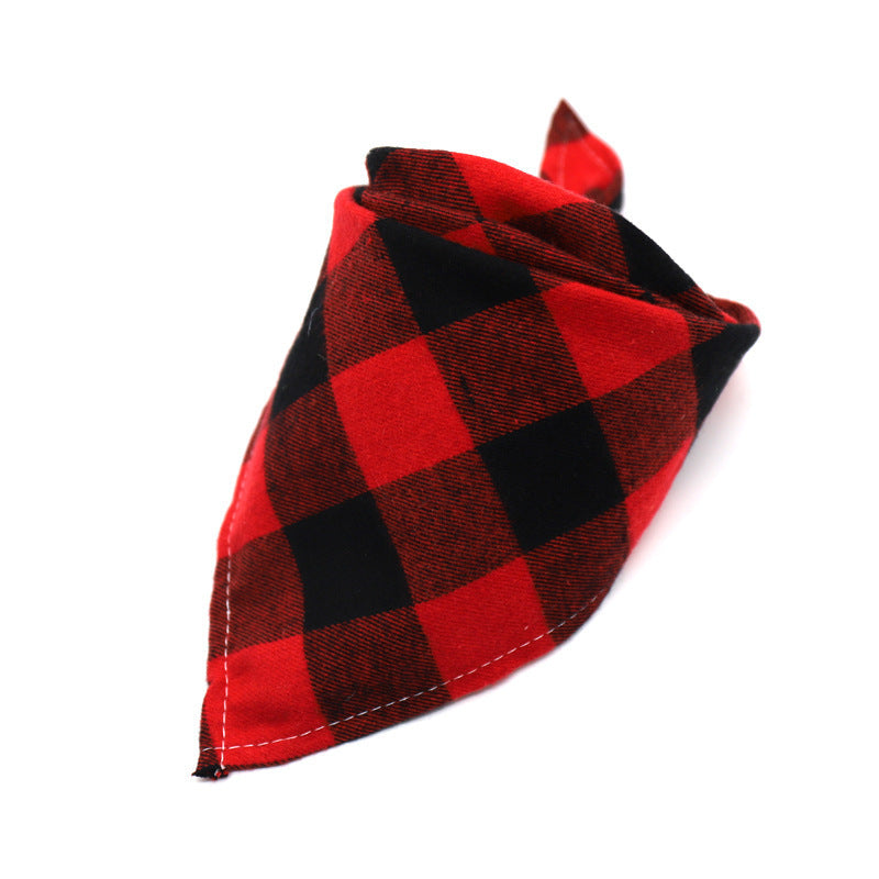 KFX-0035389 Scottish Style Spring Cotton Triangle Scarf in Flannel Design