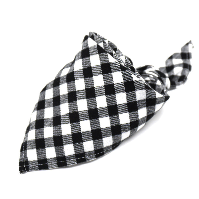 KFX-0035389 Scottish Style Spring Cotton Triangle Scarf in Flannel Design
