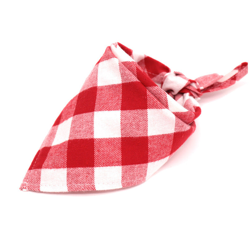 KFX-0035389 Scottish Style Spring Cotton Triangle Scarf in Flannel Design