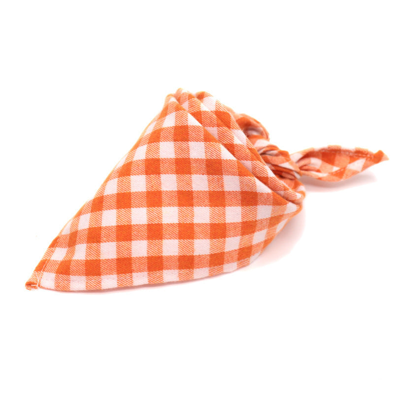 KFX-0035389 Scottish Style Spring Cotton Triangle Scarf in Flannel Design