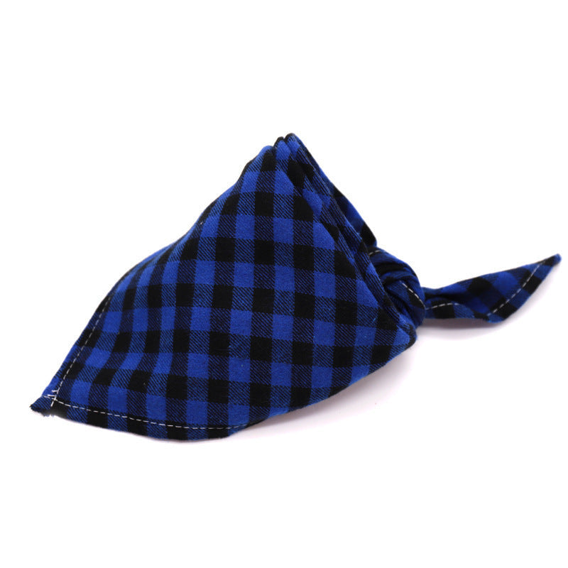 KFX-0035389 Scottish Style Spring Cotton Triangle Scarf in Flannel Design