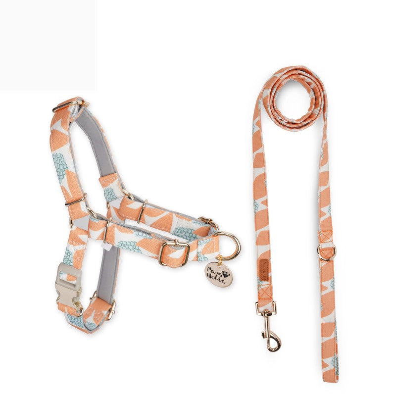 KFX-0037053 Outdoor Pet Chest Strap and Holding Rope - Explosion-Proof, Adjustable Size Suitable for Dogs