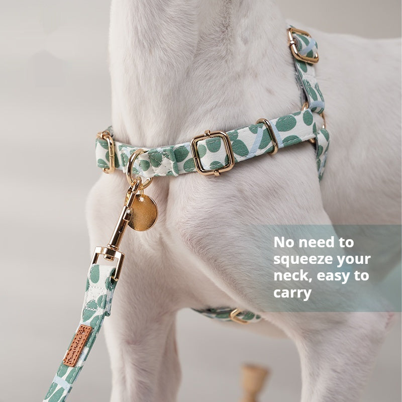 KFX-0037053 Outdoor Pet Chest Strap and Holding Rope - Explosion-Proof, Adjustable Size Suitable for Dogs