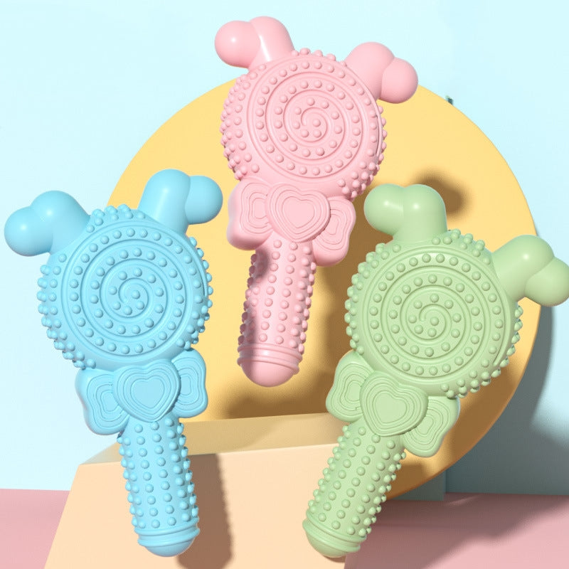 KFX-0038589 Molar Bite-resistant TPR Lollipop Dog Toy in Various Colors