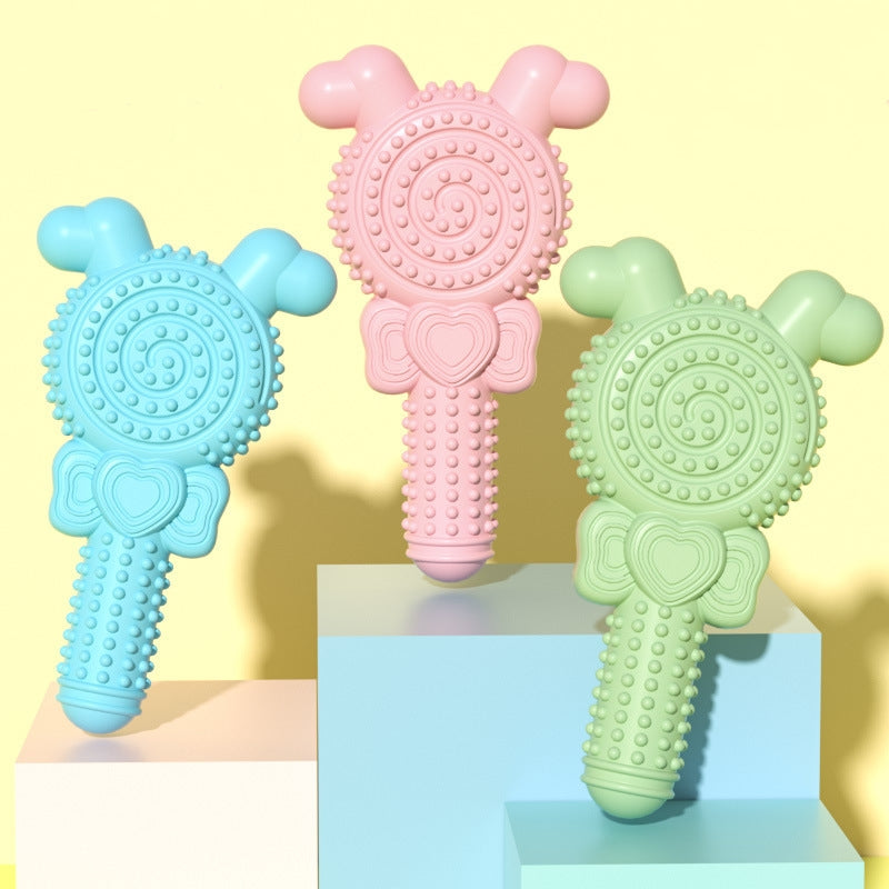 KFX-0038589 Molar Bite-resistant TPR Lollipop Dog Toy in Various Colors