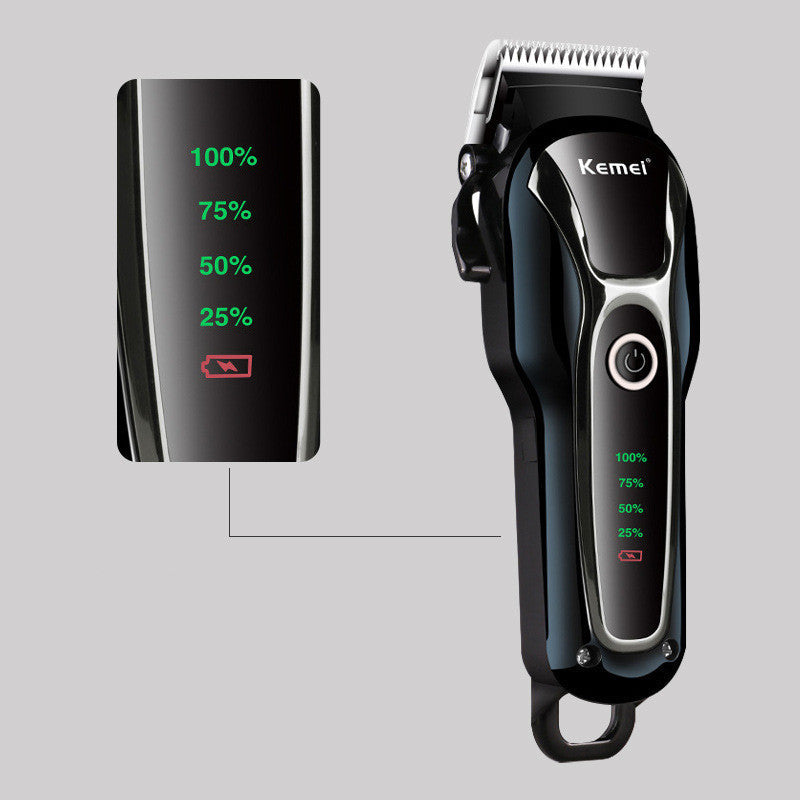 KFX-0039357 Rechargeable LCD Electric Hair Clipper for Pets and Humans with Long-Lasting Battery and Versatile Attachments