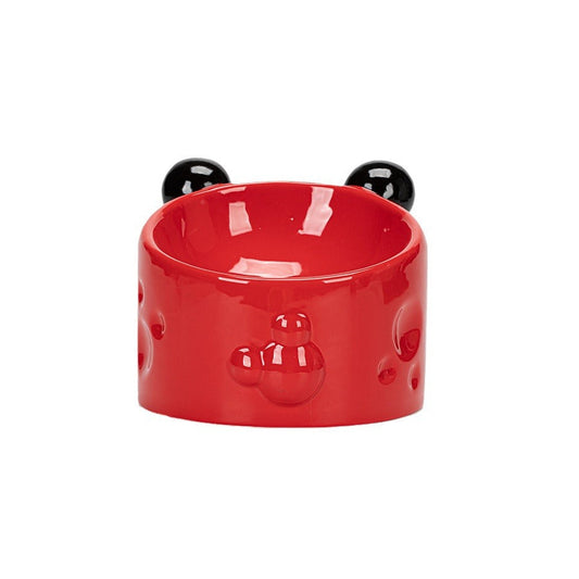 KFX-0039741 Elevated Ceramic Double Bowl with Neck Support for Cats and Dogs - Anti-Spill Design