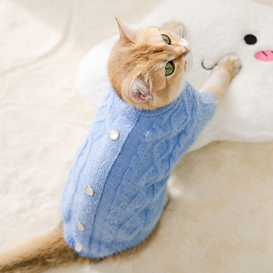 KFX-0041533 Cozy Two-Legged Knit Sweater for Pets - Autumn & Winter Fashion