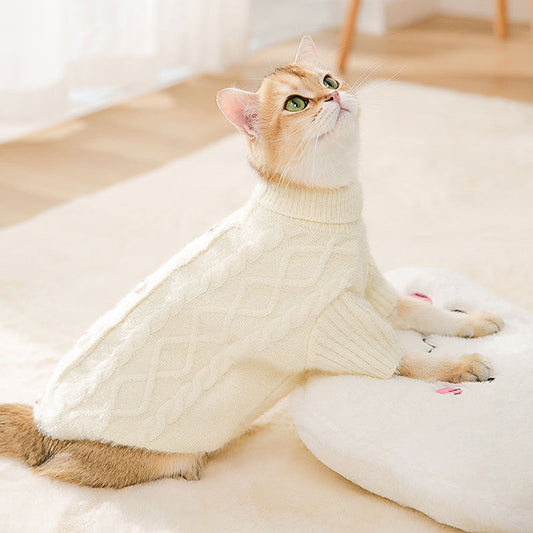 KFX-0041533 Cozy Two-Legged Knit Sweater for Pets - Autumn & Winter Fashion