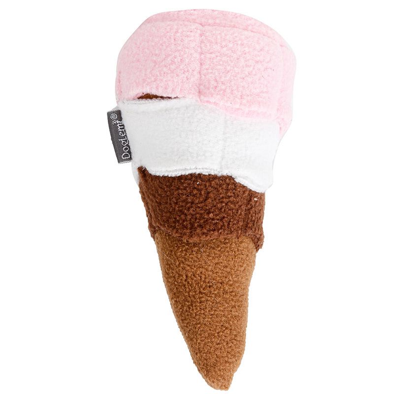 KFX-0043197 Durable Puppy Molar Toy in Avocado, Snail, and Ice Cream Designs – Soft Polar Fleece, Multi-Size Options