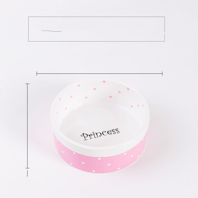 KFX-0043709 Ceramic Cat Food Bowl with Smooth Matte Glaze for Easy Cleaning