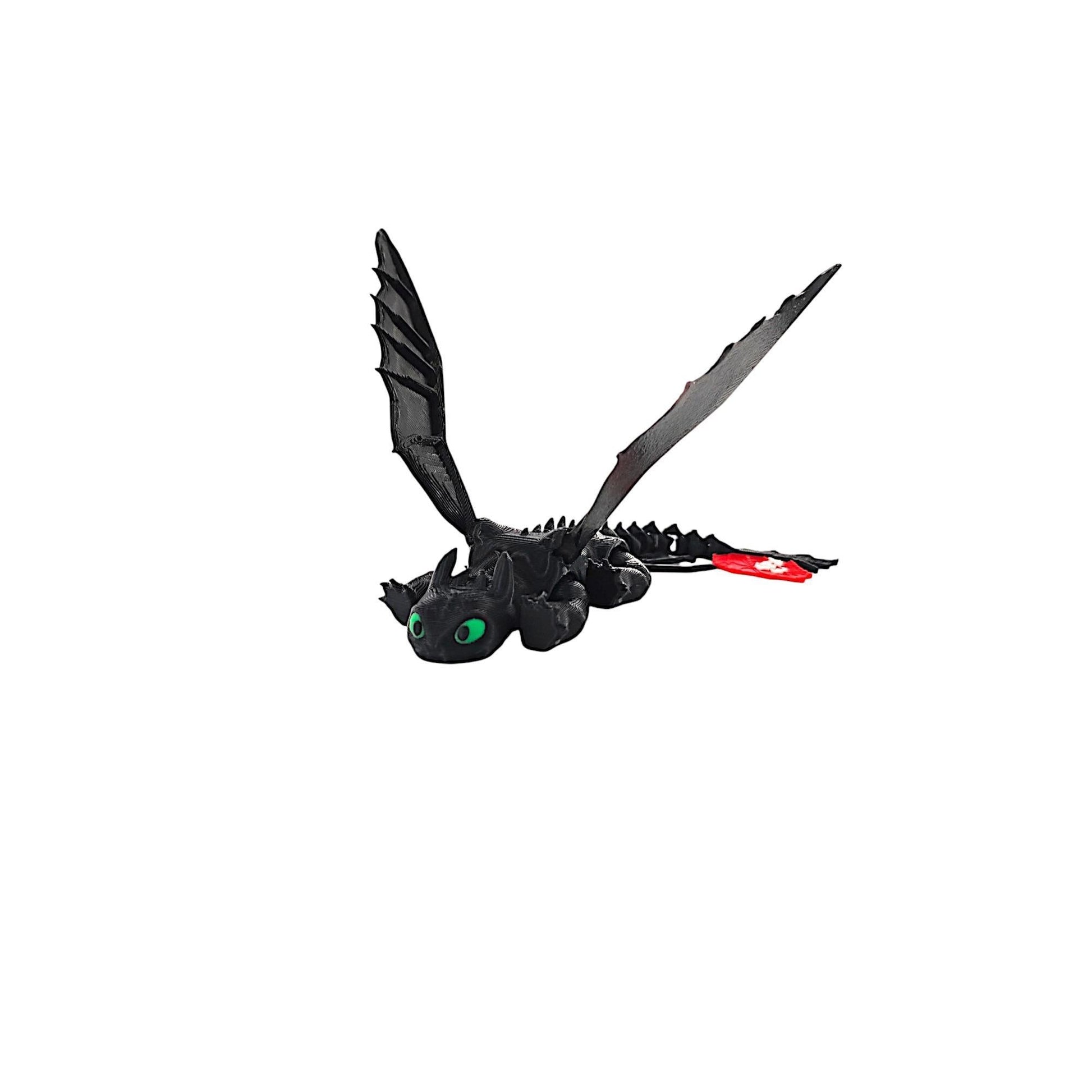 KFX-0044349 Toothless Dragon Figurine with Exquisite Details - Cute & Cool Home Decor Collectible