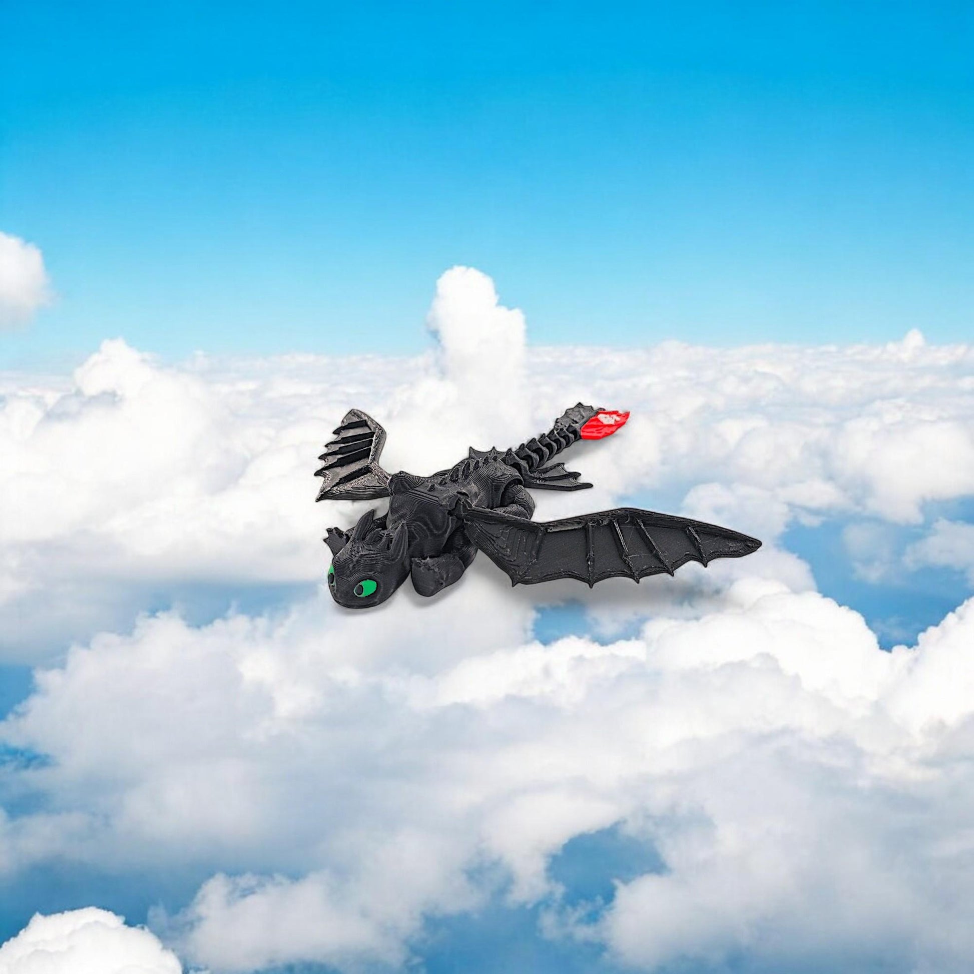 KFX-0044349 Toothless Dragon Figurine with Exquisite Details - Cute & Cool Home Decor Collectible
