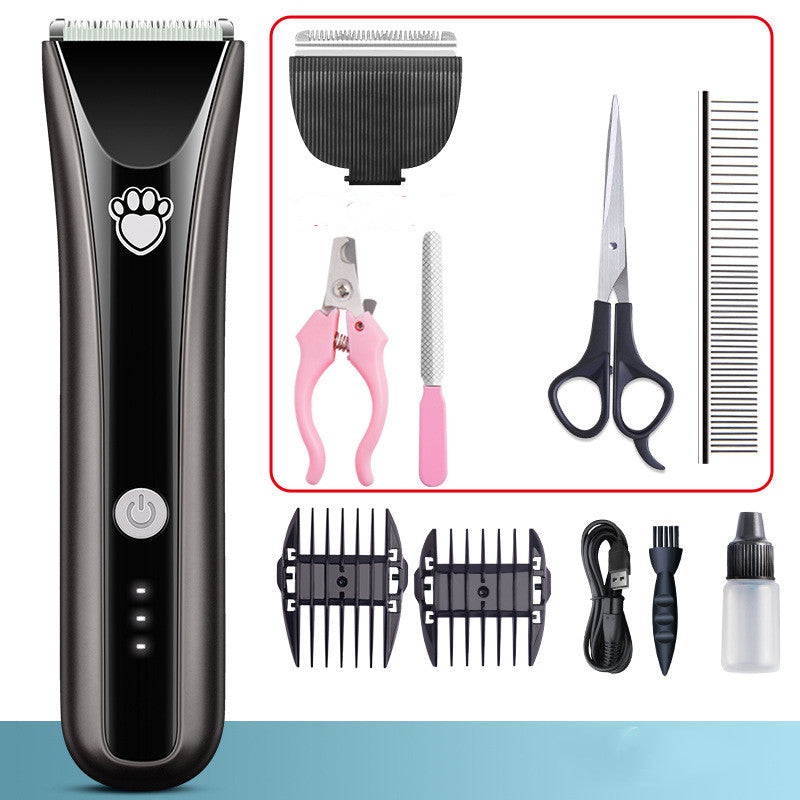 KFX-0045117 Waterproof Electric Pet Shaver with Ceramic Cutter Head and Standard Accessories
