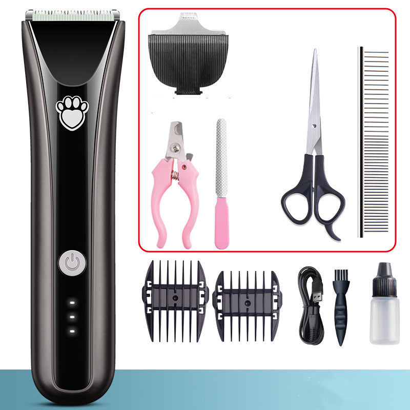 KFX-0045117 Waterproof Electric Pet Shaver with Ceramic Cutter Head and Standard Accessories