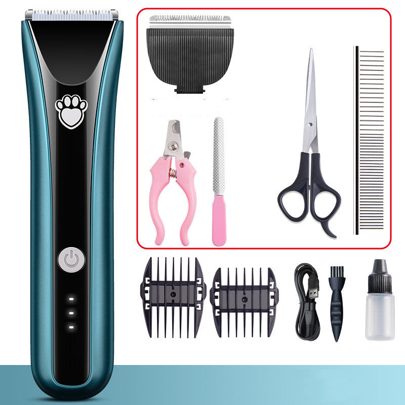 KFX-0045117 Waterproof Electric Pet Shaver with Ceramic Cutter Head and Standard Accessories