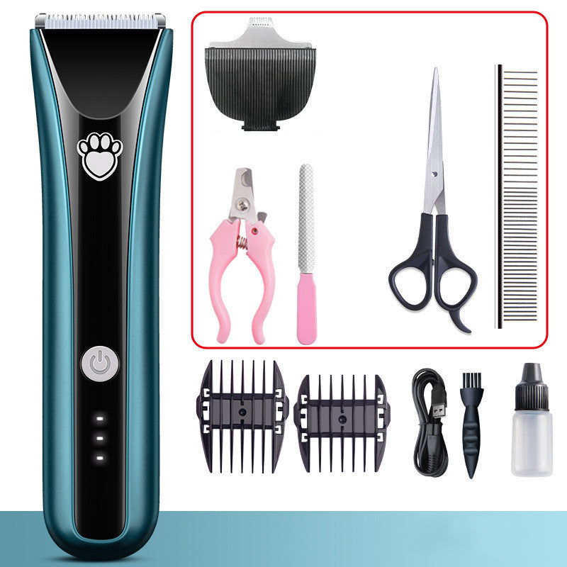 KFX-0045117 Waterproof Electric Pet Shaver with Ceramic Cutter Head and Standard Accessories
