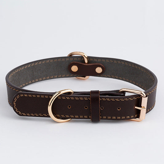 KFX-0045501 Durable PU Leather Cowboy Dog Collar for All Seasons