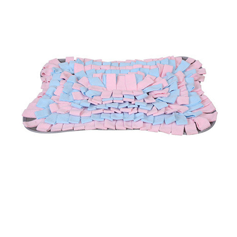 KFX-0050109 Pet Sniffing Pad for Cats and Dogs, Universal Size, Cloth Material, Round Orange and Pink Blue Options, Bone-Shaped Pink Blue