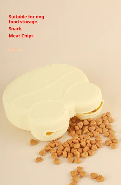 KFX-0050749 Soft Silicone Dog Treat Pouch with Hanging Buckle for Convenient Training and Outdoor Use