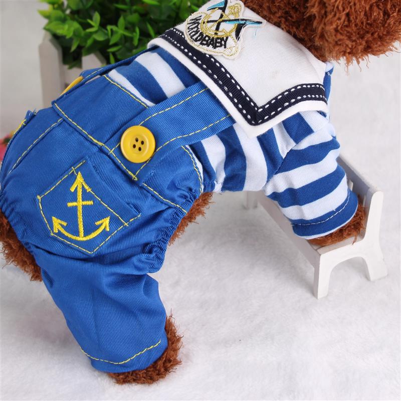 KFX-0053693 Navy Blue Dog Outfit with Paw Print Design for Small to Extra Large Dogs