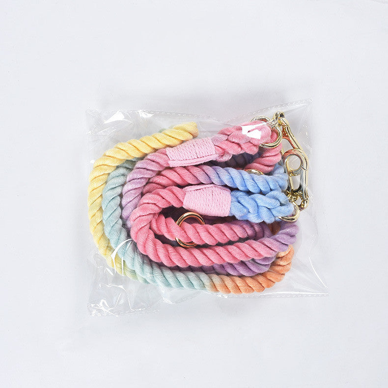 KFX-0054845 Multifunctional Braided Double-Ended Dog Leash for Active Walking