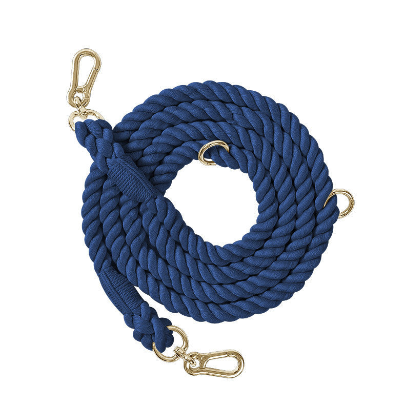 KFX-0054845 Multifunctional Braided Double-Ended Dog Leash for Active Walking