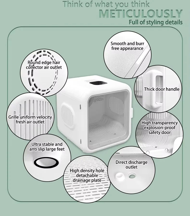 KFX-005651 Automatic Pet Washing and Drying Machine with Quiet Air Blower for Small Animals
