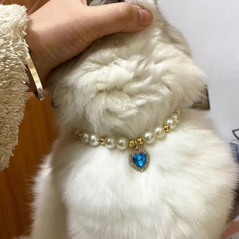 KFX-0057661 Internet Celebrity Cat Themed Pearl Necklace in Various Colors and Sizes
