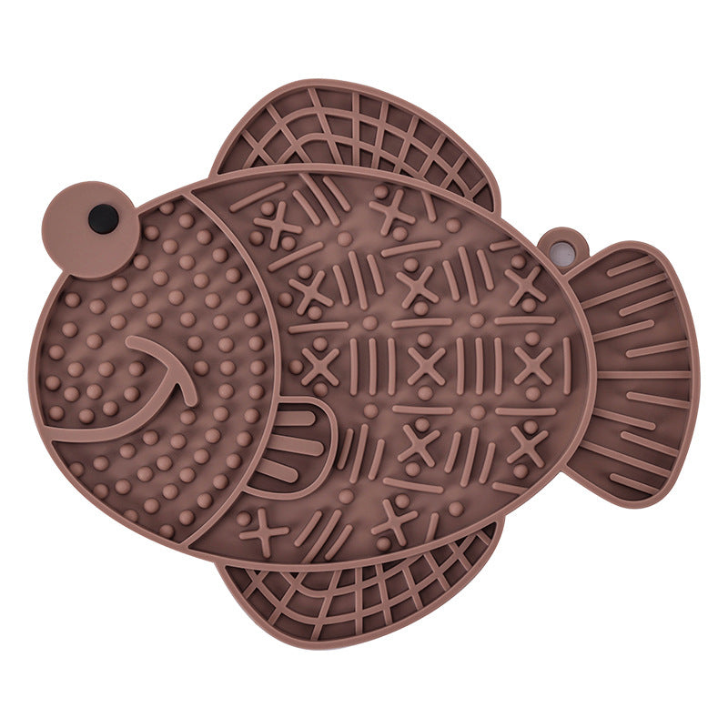 KFX-0058813 Silicone Dog Licking Pad - Anti-Tumble, Anti-Overflow Pet Tableware in Multiple Colors