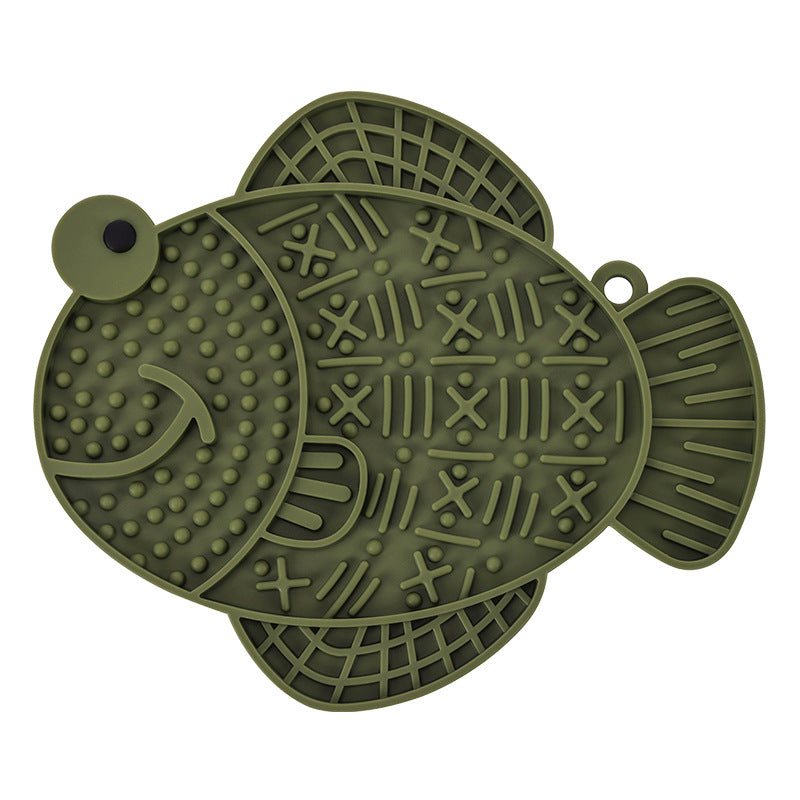 KFX-0058813 Silicone Dog Licking Pad - Anti-Tumble, Anti-Overflow Pet Tableware in Multiple Colors
