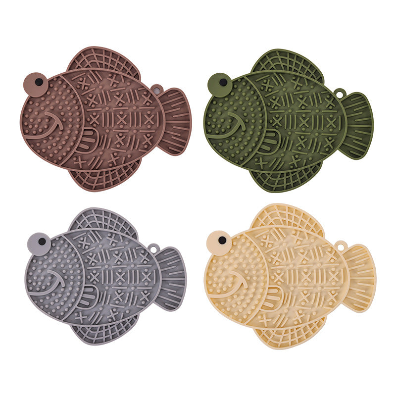 KFX-0058813 Silicone Dog Licking Pad - Anti-Tumble, Anti-Overflow Pet Tableware in Multiple Colors